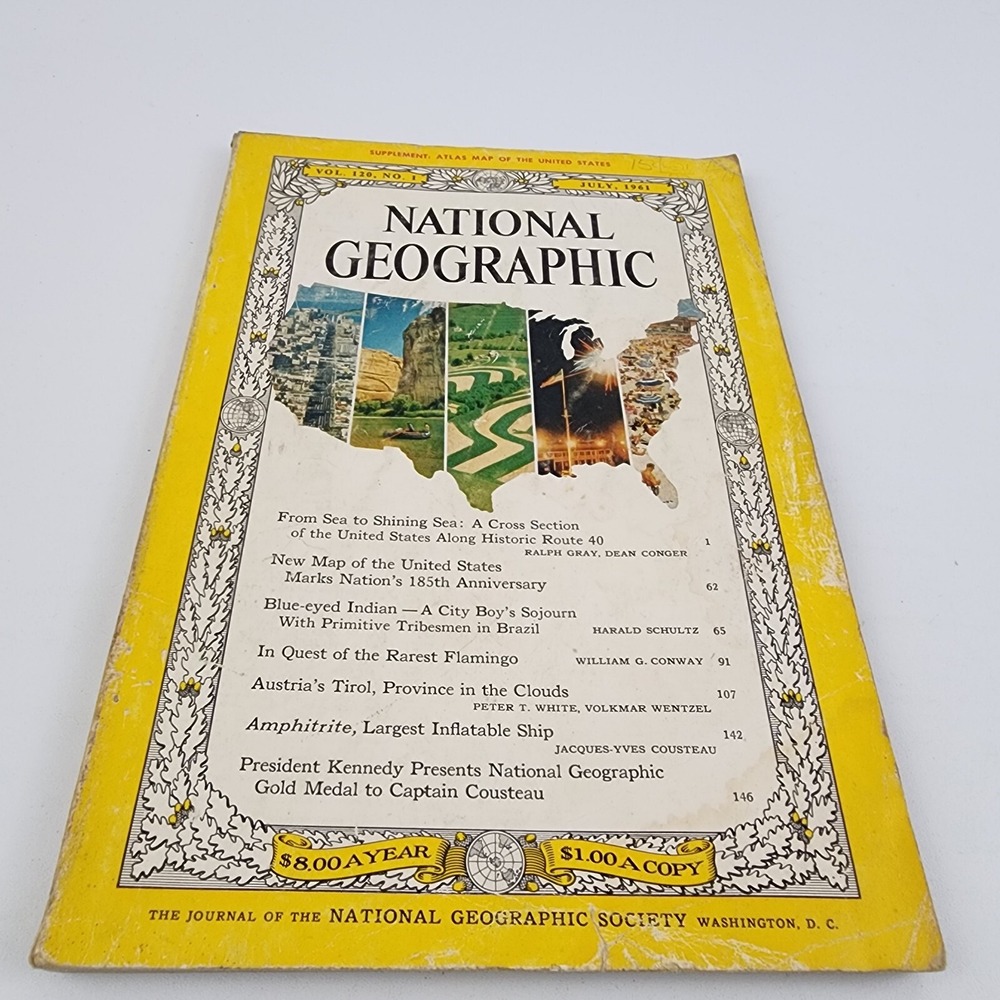 National Geographic Magazine July 1961 No Insert‎